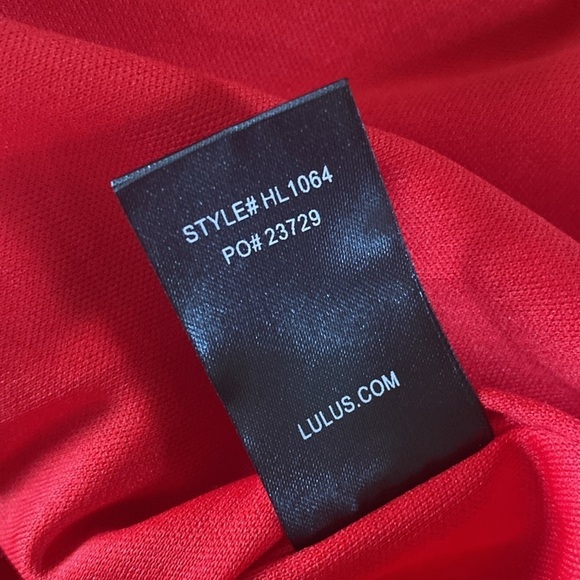 LULUS Frederica Red Square Neck Bodycon Dress Size Small - Picture 15 of 15